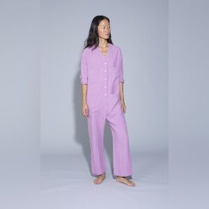 Ilana Kohn Linen Tuck Jumpsuit